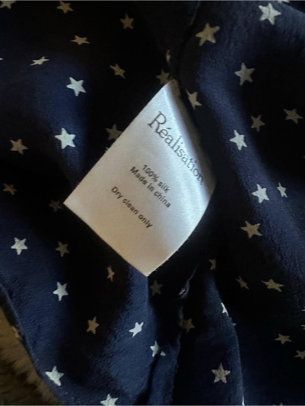 Réalisation Par Navy Star Print Tie-Front Blouse - Picture 5 of 6